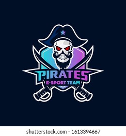 Pirates Mascot Sport Esport Logo Design Stock Vector 