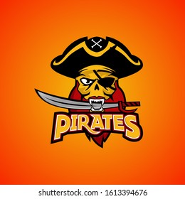 Pirates Mascot Sport Esport Logo Design Stock Vector (Royalty Free ...