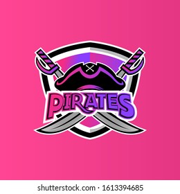 Pirates Mascot Sport Esport Logo Design Stock Vector 