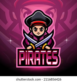 Pirates mascot sport esport logo design