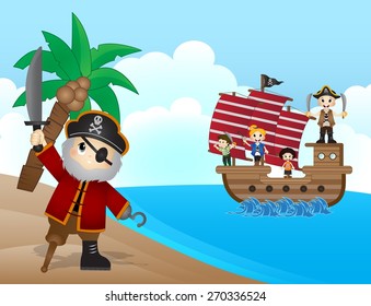 Pirates on beach
