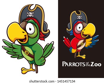 Pirates Parrots Bird  mascot characters