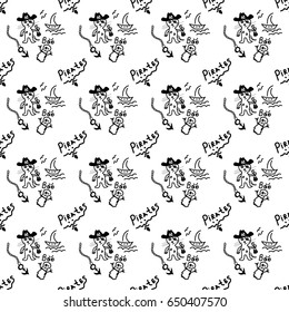 pirates pattern children, for textiles