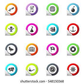Pirates pointer on the color icons for your design