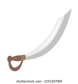 El sable del pirata sobre fondo blanco