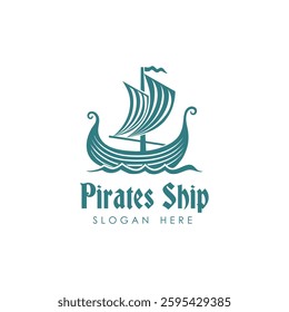 THE PIRATES SHIP LOGO VECTOR TEMPLATE 