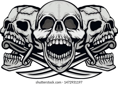 pirates sign with skull and dagger, grunge vintage design t shirts