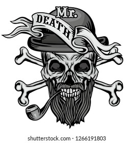 pirates sign with skull, grunge vintage design t shirts