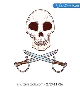  Pirates sign, vector illustration.