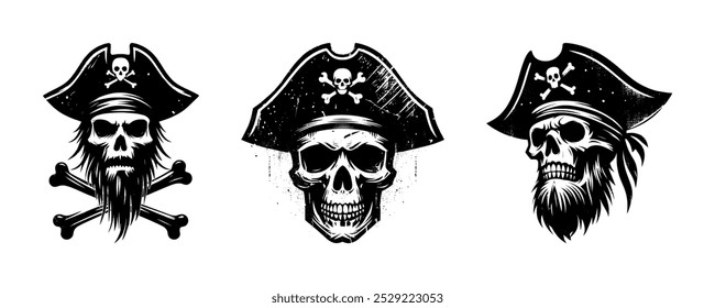 pirates skull grunge style (artwork 1)