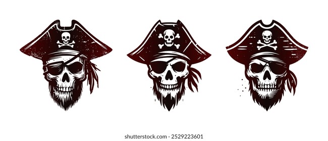 pirates skull grunge style (artwork 2)