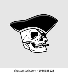 pirates skull logo vector illustration