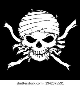 Pirates skulls, Hand drawn-vector art