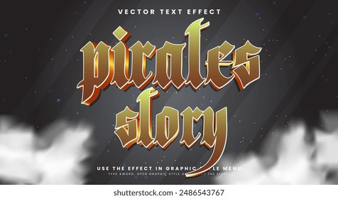 Pirates Story editable text effect template with adventure text style