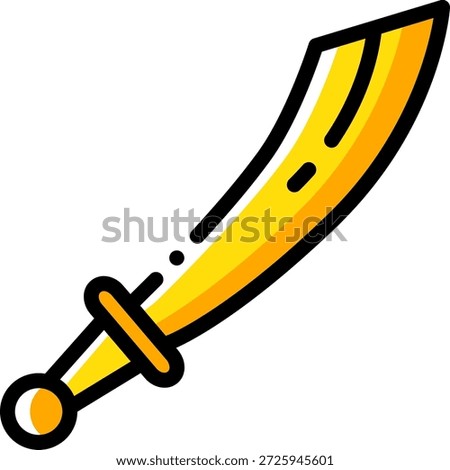 Pirates sword, machete, dagger icon