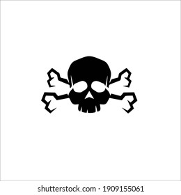 Pirates Symbol Logo. Tattoo Design. Vector Illustration.