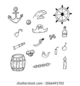 Piratensymbol. handgezeichnet
