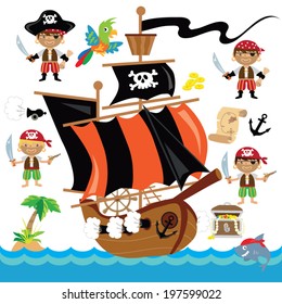 Pirates vector illustration