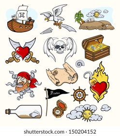 Pirates Vector Illustrations & Cartoon Icons