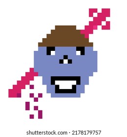pirates vector, pixel art pirate cartoon art set game style