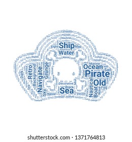 pirates word cloud. tag cloud about pirates