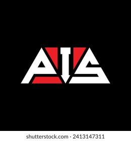 Diseño del logotipo de la letra del triángulo PIS con forma de triángulo. Monograma de diseño del logotipo del triángulo PIS. Plantilla de logotipo vectorial de triángulo PIS con color rojo. Logo triangular PIS Diseño sencillo, elegante y lujoso.