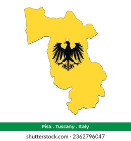 Pisa Flag - Tuscany, Italy (EPS)