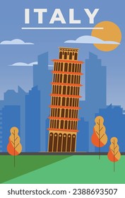 Pisa italy background tourism and travel graphic