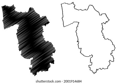 Pisa province (Italy, Italian Republic, Tuscany or Toscana region) map vector illustration, scribble sketch Province of Pisa map