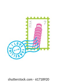 pisa stamp