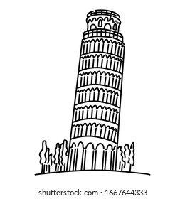 1,449 Leaning Tower Of Pisa Silhouette Images, Stock Photos & Vectors ...