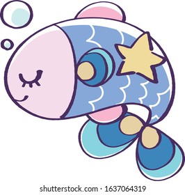 Pisces 12 constellations illustration vector
