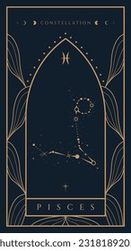 Pisces Astrological Constellation Zodiac Illustration