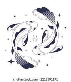 pisces astrology zodiac sign isolated icon