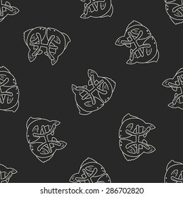 pisces Constellation doodle seamless pattern background