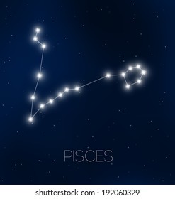 Pisces Constellation In Night Sky