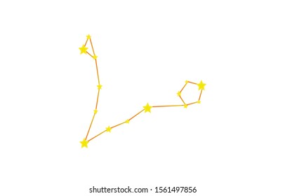 Pisces constellation symbol vector illustration