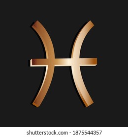 pisces copper in the dark background.