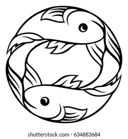 A Pisces Fisch Horoskop Astrologie Zodiac Symbol