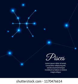 Pisces Horoscope star light abstact vector eps 10 for your design