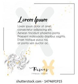 Pisces horoscope template for social media