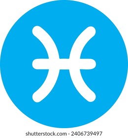 Pisces Horoscope zodiac astrology star signs icon.
