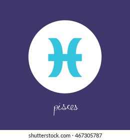 pisces icon. vector illustration