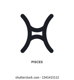 pisces isolated icon. simple element illustration from zodiac concept icons. pisces editable logo sign symbol design on white background. can be use for web and mobile