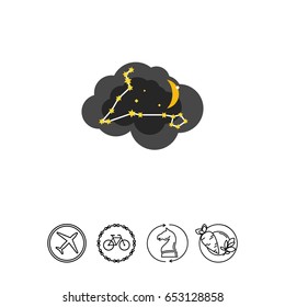 Pisces on sky icon