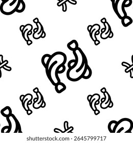 pisces seamless pattern with line style