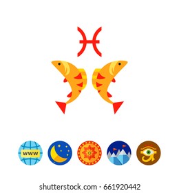 Pisces Sign Icon