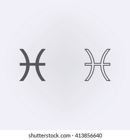 Pisces sign . Vector Illustration