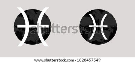 Pisces Sign Zodiac - Vector