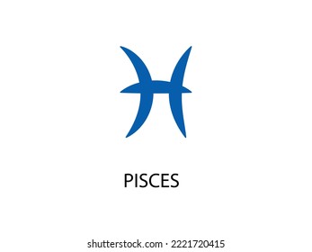 Pisces Symbol of the Horoscope. Zodiac Sign. Vector illustration of Astrological signs 
for calendar, horoscope isolated on a background 


